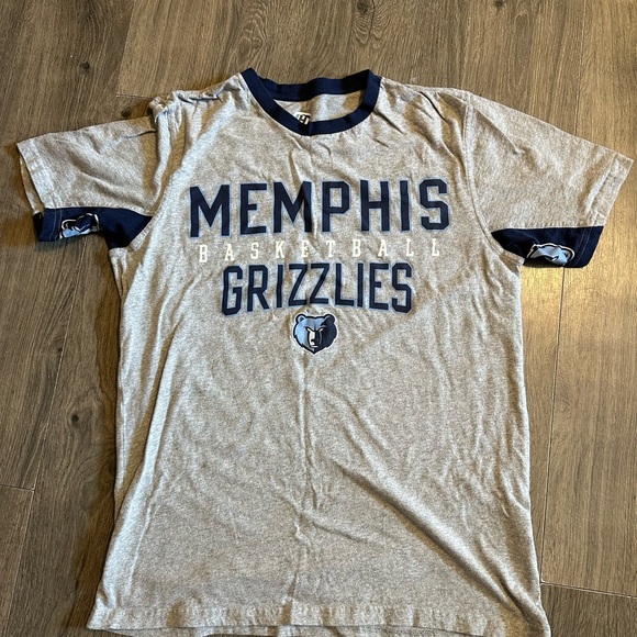 Memphis Grizzlies Gray and Blue Short Sleeve Tee - Picture 1 of 7